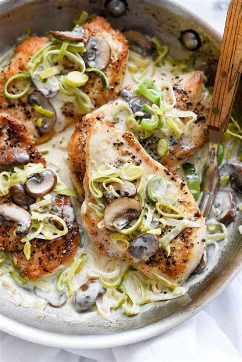 These quick, cheap, and simple chicken breast recipes are perfect to get tasty food on the table fast to feed your hungry family! 30-Minute Creamy Mushroom and Leek Chicken Breasts ...