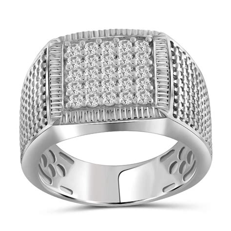 Jewelexcess White Diamond Rings For Men 1cttw Genuine White Diamond