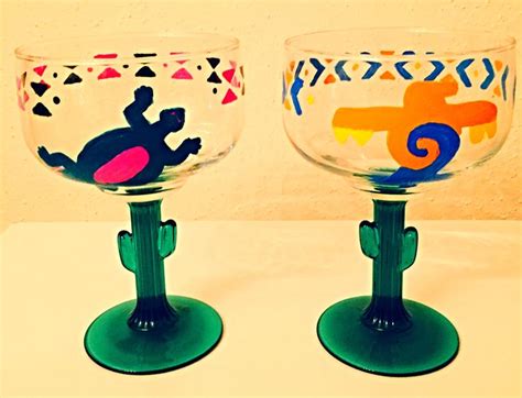 Margarita Anyone My Hand Painted Margarita Glasses Are So Easy And So Much Fun To Paint Hand