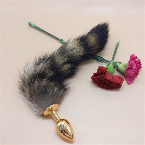 buy aluminum alloy anal plug fox tail butt sex toys plu at affordable prices — free shipping