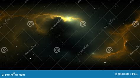 360 Degree Stellar Space Background With Nebula Panorama Environment