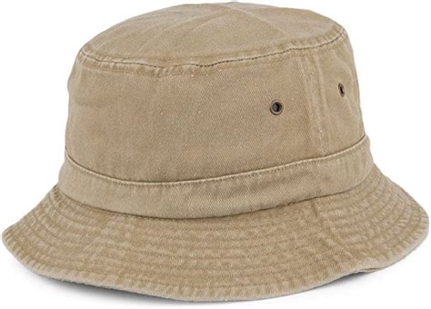 Village Hats Packable Cotton Bucket Hat Khaki Uk Clothing