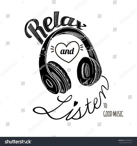 Relax And Listen To Good Music Fashion Quote Design T Shirt Print