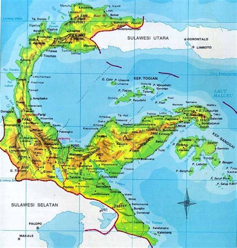 Gambar Peta Sulawesi Tengah Lengkap Broonet