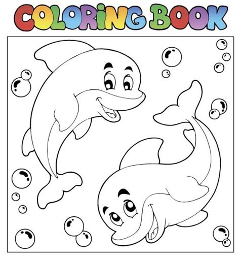 And now the fish, seaweed and starfish find a. Coloring picture sea world vector template 09 - Vector ...