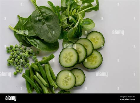 Healthy Green Ingredients Stock Photo Alamy