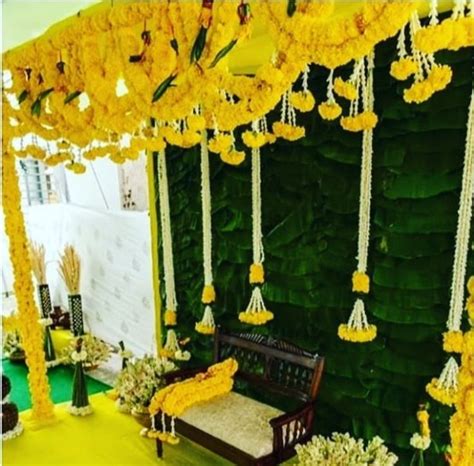 Haldi Ceremony Wedding Stage Decorations Wedding Mandap Indian