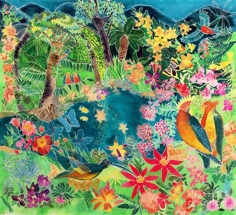 Caribbean Jungle Painting By Hilary Simon