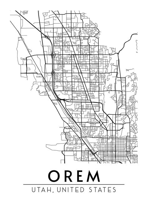 Orem Utah Map Poster By Neo Design Displate