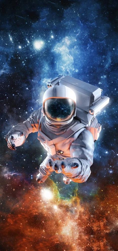 Astronaut In Galaxy Mobile Number Hd Android Wallpaper Vintage Space