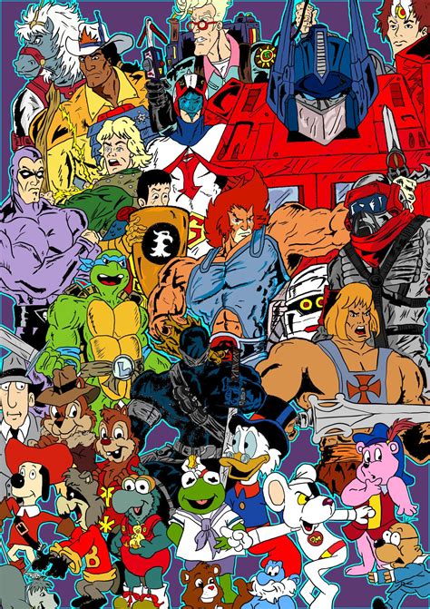 Childhood Cartoon Heroes By Banner24 7 80s Cartoon Characters 80s