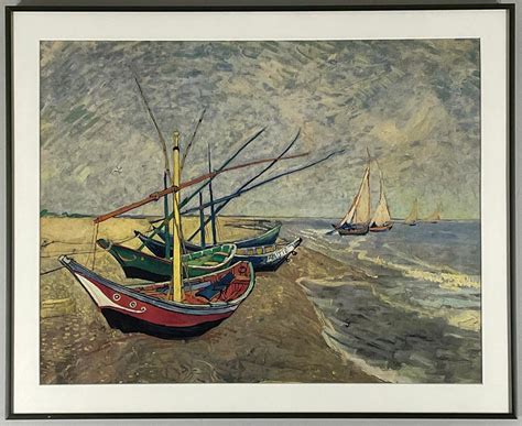 Bid Now Vincent Van Gogh Fishing Boats On The Beach At Les Saintes