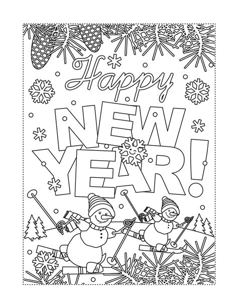 New Year And January Coloring Pages Free Printable Fun To Help Kids