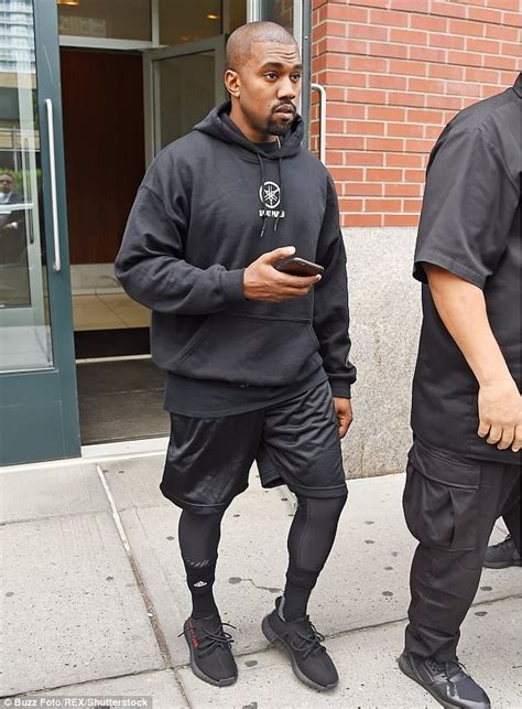 Kanye West Steps Out In Blackred Adidas Yeezy Boost 350 Nice Kicks