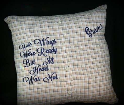 memory pillow keepsake pillow made from your loved ones shirt