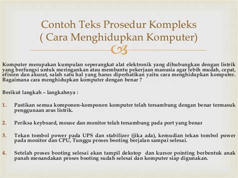 Contoh Teks Prosedur Komputer – Lukisan