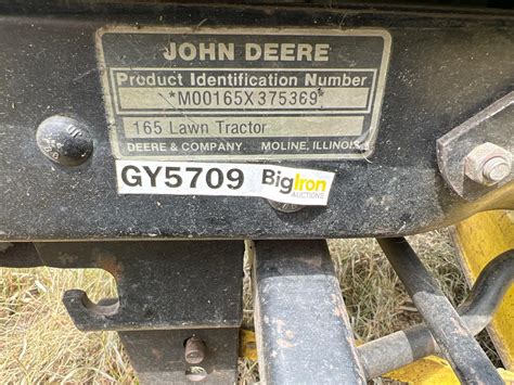 John Deere 165 Hydro Lawn Tractor W36 Mower Deck Bigiron Auctions