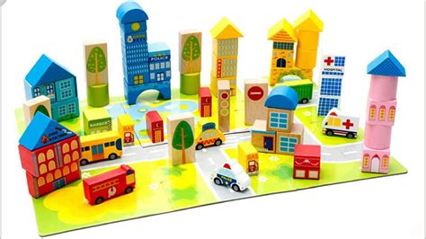Buy Grizzly Multi Colored City Building Block Wooden Toy Online At Low