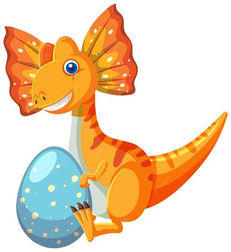 Free Vector Cute Dilophosaurus Dinosaur Cartoon