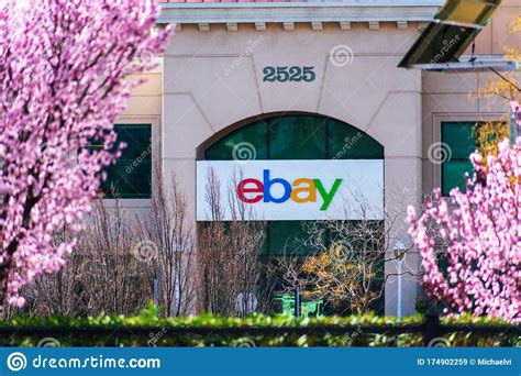 Ebay Logo And Sign At Ebay Campus In Silicon Valley Ebay Inc Editorial