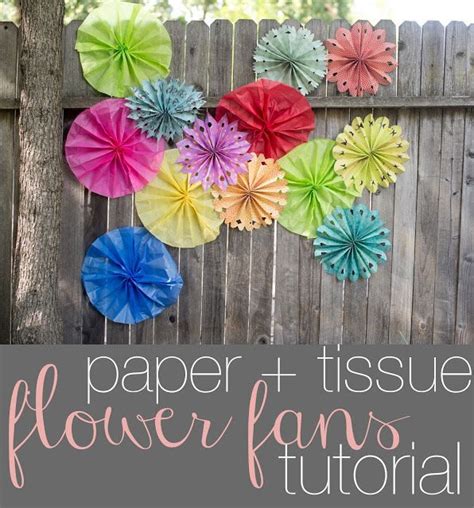 Paper Flower Fans Tutorial Paper Flowers Diy Tissue Paper Crafts