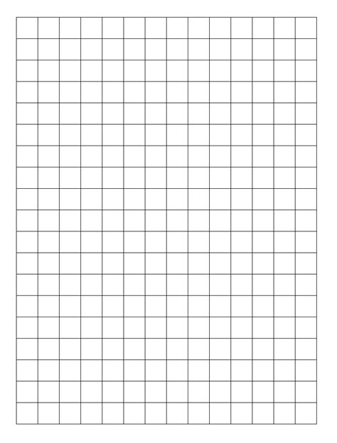 1 Inch Graph Paper Printable Free