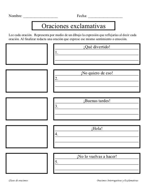 Clases De Oraciones Interactive Worksheet 506