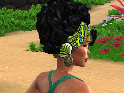 African Curls Head Wrap Ii Hair By Drteekaycee At Tsr Sims 4 Updates