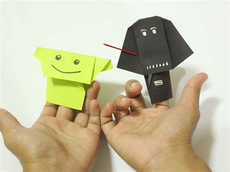 How To Fold Origami Star Wars Character Finger Puppets Star Wars