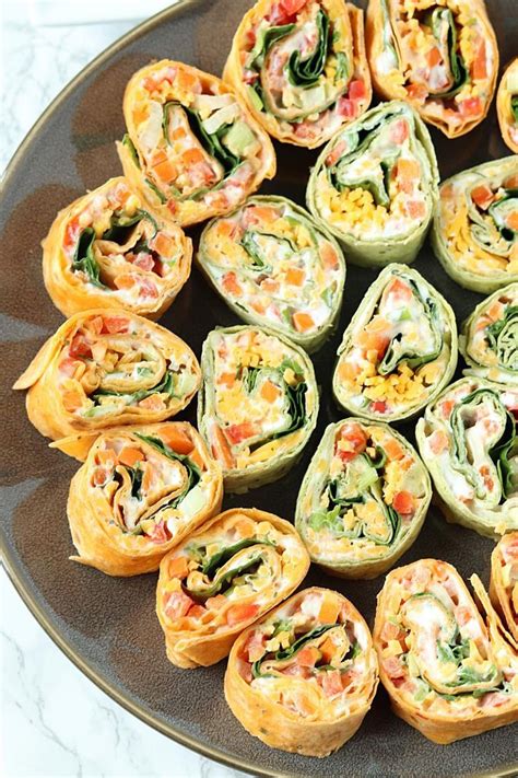 Colorful And Delicious This Veggie Tortilla Pinwheels Appetizer Is So