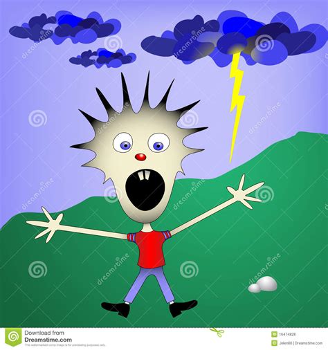 Kid Afraid Of The Lightning And Storm Royalty Free Stock Photos Image