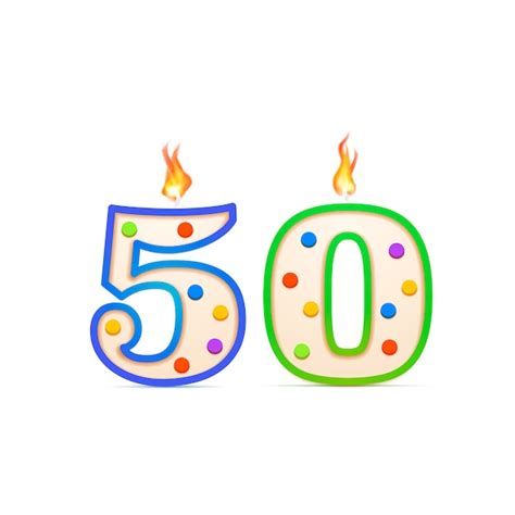 Premium Vector Fifty Years Anniversary 50 Number Shaped Birthday