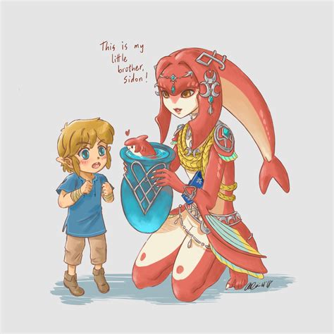 3 sidon s song i think about how mipha first met link when he was 4 years old and then in my