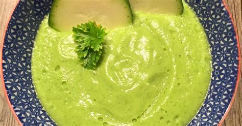 Soupe froide courgette concombre et fromage frais Crockpot Wasabi