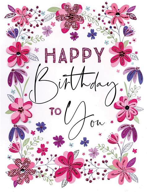 Happy Birthday Flower Card Images And Photos Finder