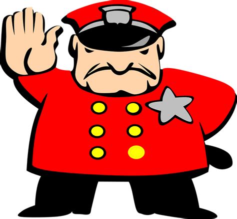 Police Man Angry Stop Hand · Free Vector Graphic On Pixabay