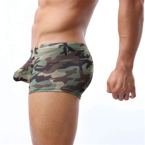 Underwear Men Boxer Shorts Big Penis Pouch Male Panties Spndex