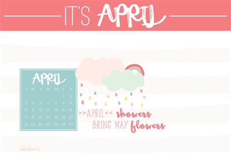 April Desktop Calendar Owl Ways Be Inspired