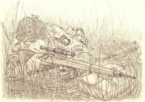 Stargazer The Airborne Sniper Drawing By Piotr Kochanowski Fine Art