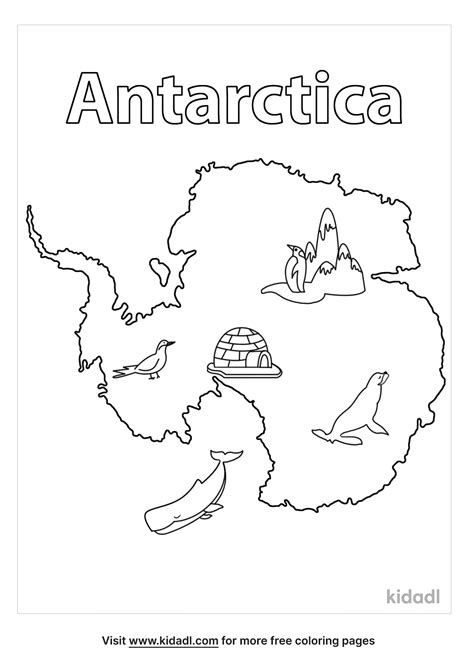 Free Antarctica Map Coloring Page Coloring Page Printables Kidadl