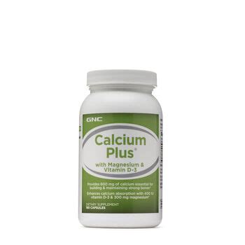 Calcium supplements alone appear to be associated with a higher risk of heart attack and stroke and. GNC Calcium Plus® with Magnesium & Vitamin D-3 | GNC