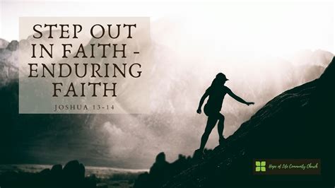 Step Out In Faith Enduring Faith Youtube