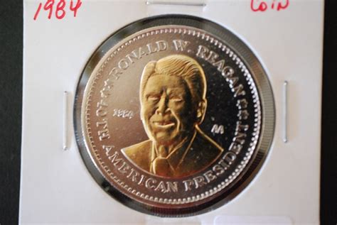 1984 Presidential Commemorative Gilded Coin Ronald W Reagan 40th