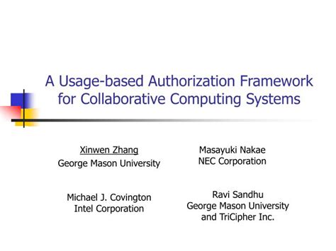 Reshare's collaborative channel commerce (c3) software enables manufacturers to sell online direct to end users without circumventing their valuable channel partners. PPT - A Usage-based Authorization Framework for ...