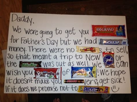 Fathers Day Candy Card T Ideas Pinterest Candy Cards Fathers