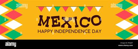 Mexico Happy Independence Day Illustration Background Mexican