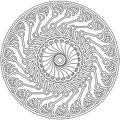 Difficult Coloring Page Mandala Coloring Home