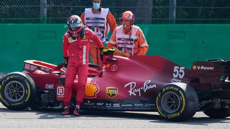 Italian Gp Lewis Hamilton Fastest Carlos Sainz Crashes Ferrari In