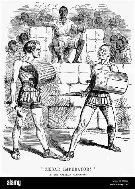 Civil War Cartoon 1861 Nan English Cartoon Of 1861 Likening The