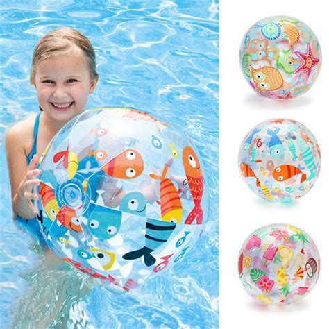 Intex Lively Print Transparent Beach Balls 20 Inch Giant Colorful
